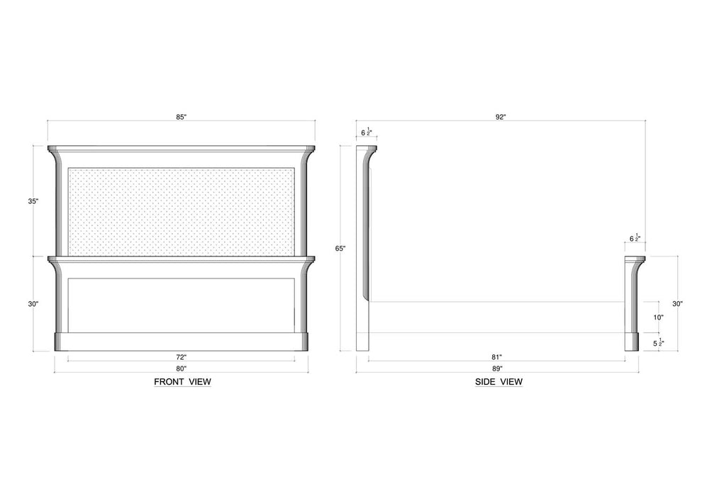 Bramble - Claremont Linen Wrapped Bed Queen - BR-76722 - GreatFurnitureDeal