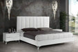 VIG Furniture - Nova Domus Angela - Italian Modern White Eco Leather Bed w/ Nightstands - VGACANGELA-SET-NOWINGS-Q - GreatFurnitureDeal