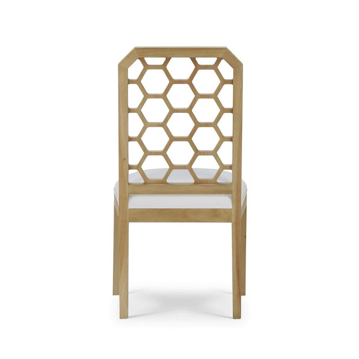 Bramble - Ceylon Dining Chair in Fruitwood w/ Arctic White Performance Fabric (Set of 2) - 76677FRWSF204----