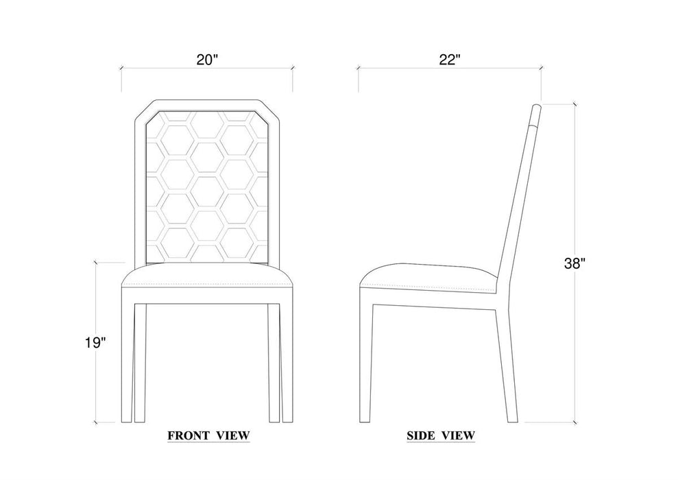 Bramble - Ceylon Dining Chair in Fruitwood w/ Arctic White Performance Fabric (Set of 2) - 76677FRWSF204----