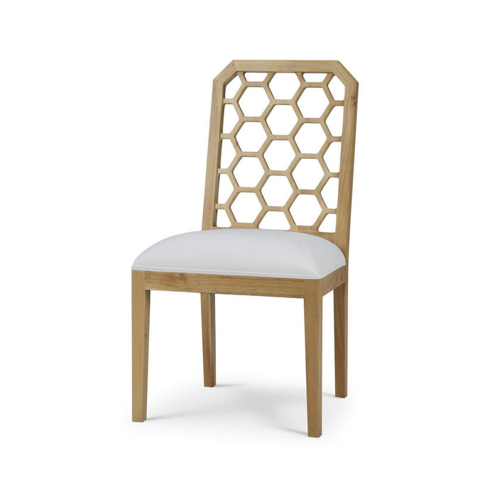 Bramble - Ceylon Dining Chair in Fruitwood w/ Arctic White Performance Fabric (Set of 2) - 76677FRWSF204----