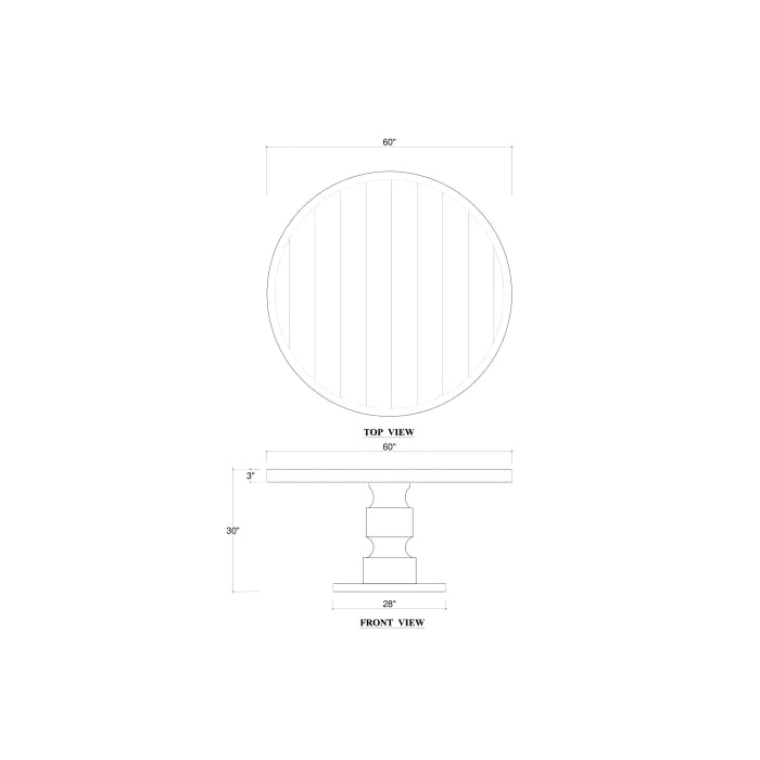 Bramble - Beatnik Round Dining Table 60" in Java Brown - 76680JVN----- - GreatFurnitureDeal
