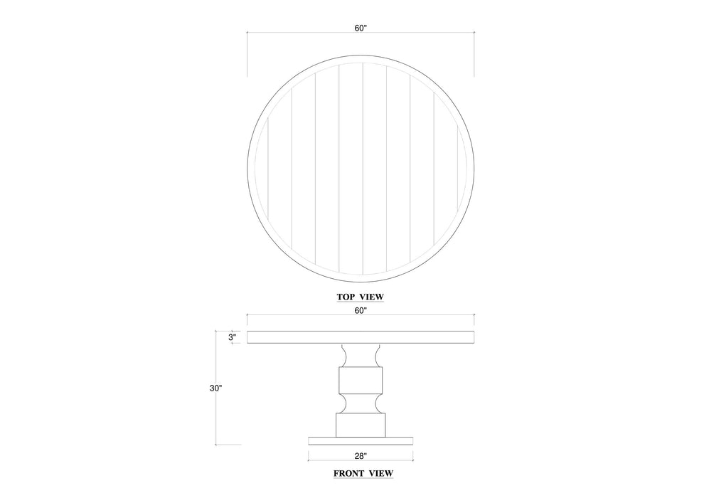 Bramble - Beatnik Round Dining Table 60" - BR-76680 - GreatFurnitureDeal