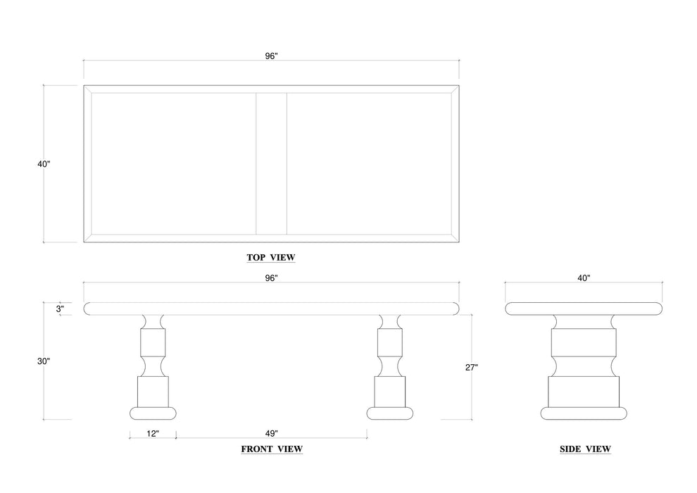 Bramble - Boscombe Rectangular Dining Table 96'' - BR-76682 - GreatFurnitureDeal
