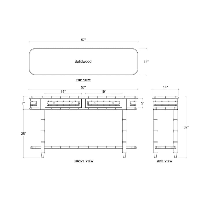 Bramble - Hurlingham Console Table in Jade Green - 76686JGR----- - GreatFurnitureDeal