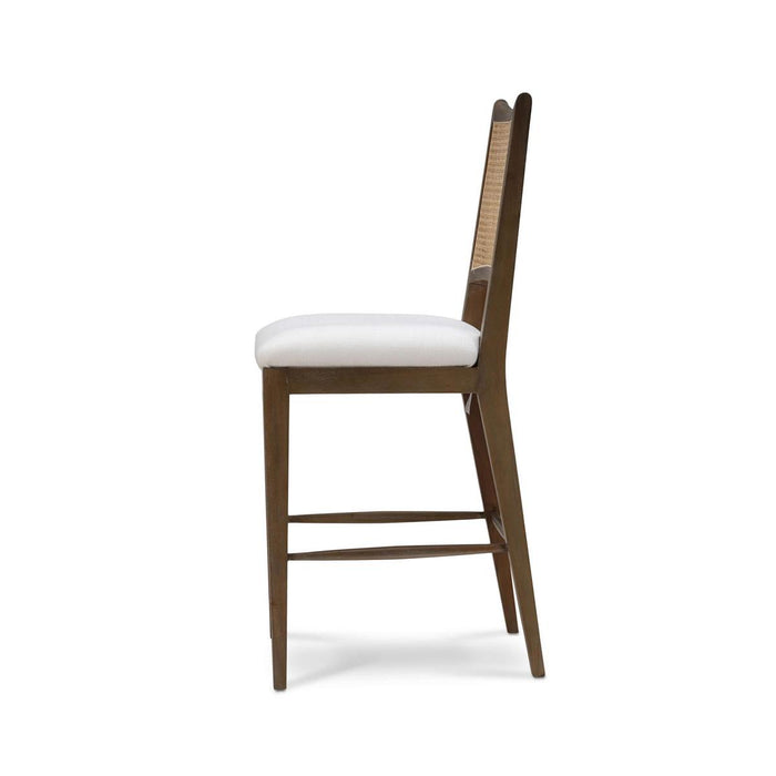 Bramble - Dulwich Counter Stool in Straw Wash w/ Arctic White Performance Fabric (Set of 2) - 76696STWSF204RNAT---