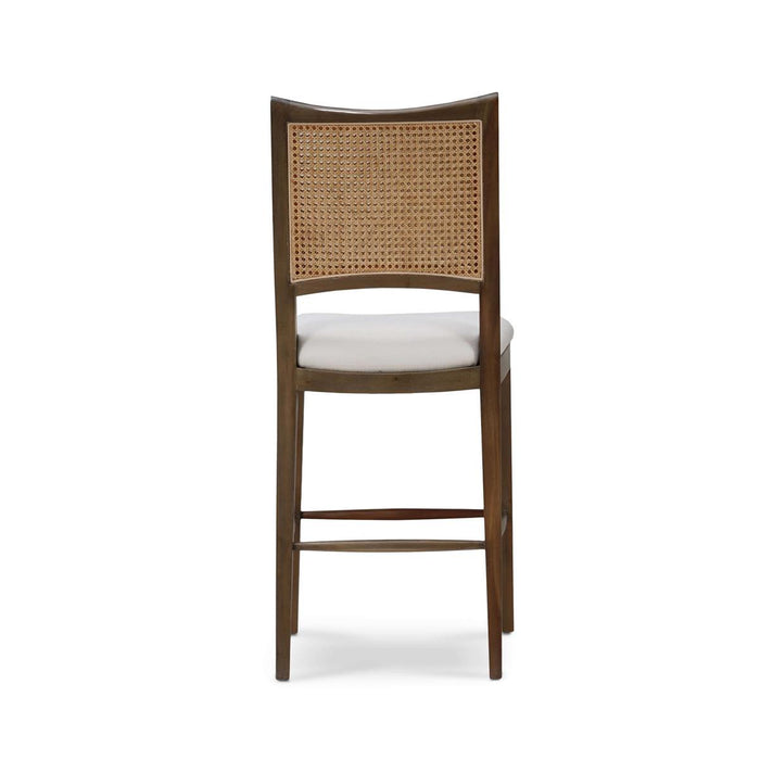Bramble - Dulwich Counter Stool in Straw Wash w/ Arctic White Performance Fabric (Set of 2) - 76696STWSF204RNAT---