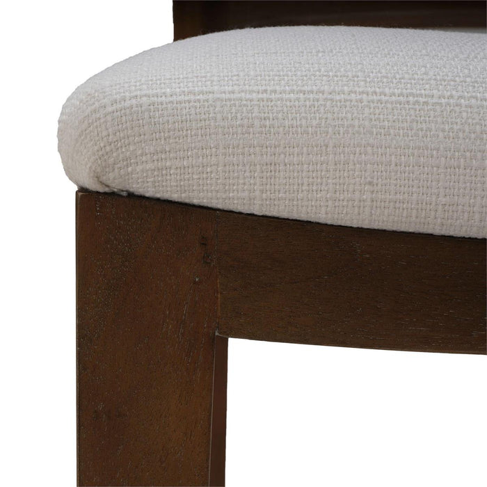 Bramble - Dulwich Counter Stool in Straw Wash w/ Arctic White Performance Fabric (Set of 2) - 76696STWSF204RNAT---