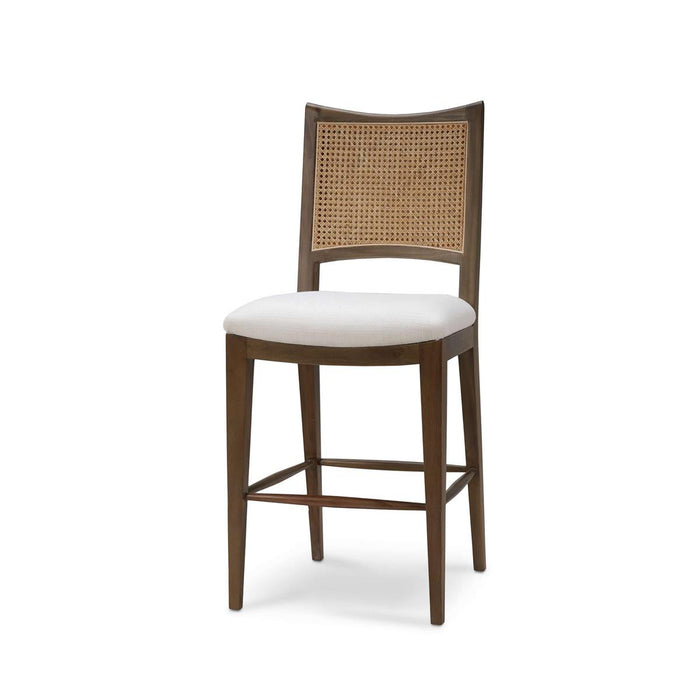 Bramble - Dulwich Counter Stool in Straw Wash w/ Arctic White Performance Fabric (Set of 2) - 76696STWSF204RNAT---