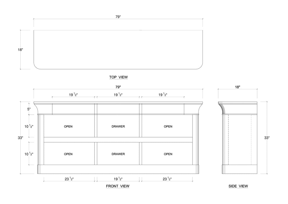 Bramble - Sandhurst Larger Console Table - BR-76702 - GreatFurnitureDeal