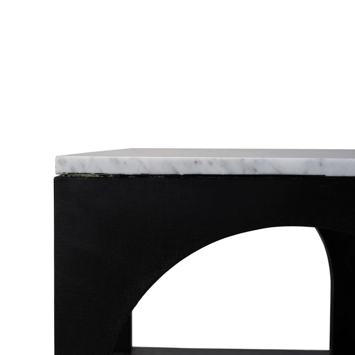 Bramble - Hastings Linen Wrapped Marble Top Coffee Table - BR-76705 - GreatFurnitureDeal