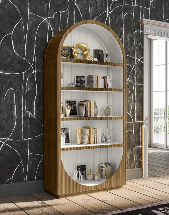 Bramble - Bilbao Bookcase in Antique French Oak w/ True White Interior - 76707AFD-TRW---