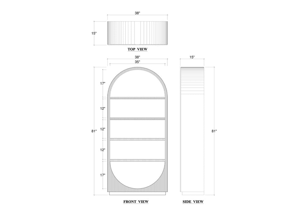 Bramble - Bilbao Bookcase - BR-76707 - GreatFurnitureDeal