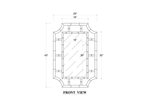Bramble - Bamboo Mirror Smaller Size - BR-76709 - GreatFurnitureDeal