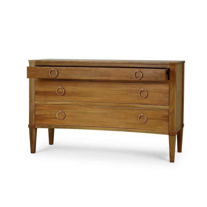 Bramble - Bow 3 Drawer Chest in Antique French Oak - 76714AFD-----