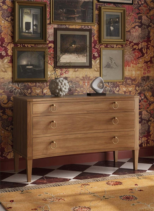 Bramble - Bow 3 Drawer Chest in Antique French Oak - 76714AFD-----