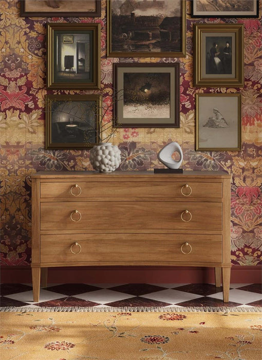 Bramble - Bow 3 Drawer Chest in Antique French Oak - 76714AFD-----