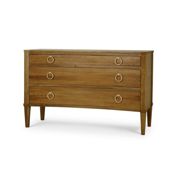 Bramble - Bow 3 Drawer Chest in Antique French Oak - 76714AFD-----