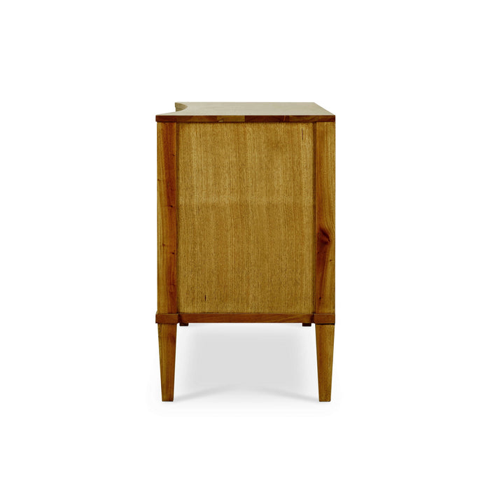 Bramble - Bow 3 Drawer Chest in Antique French Oak - 76714AFD----- - GreatFurnitureDeal