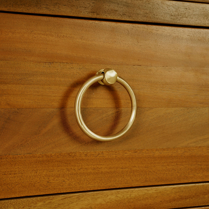 Bramble - Bow 3 Drawer Chest in Antique French Oak - 76714AFD----- - GreatFurnitureDeal