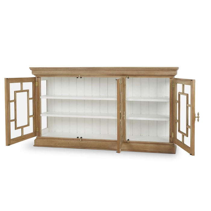 Bramble - Bruges 3 Door Credenza in Fruitwood w/ True White Interior - 76716FRW-TRW---