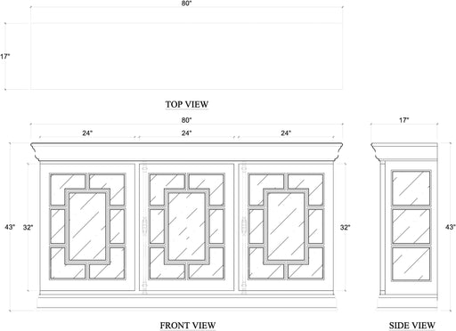 Bramble - Bruges 3 Door Credenza - BR-76716 - GreatFurnitureDeal