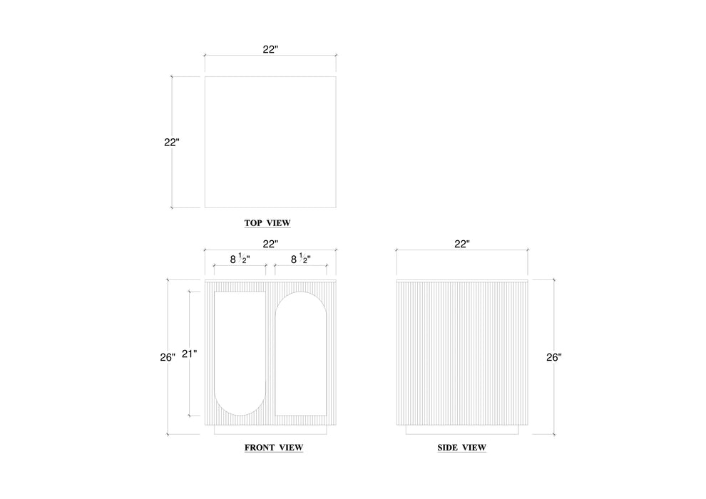 Bramble - Reeded End Table - BR-76717 - GreatFurnitureDeal