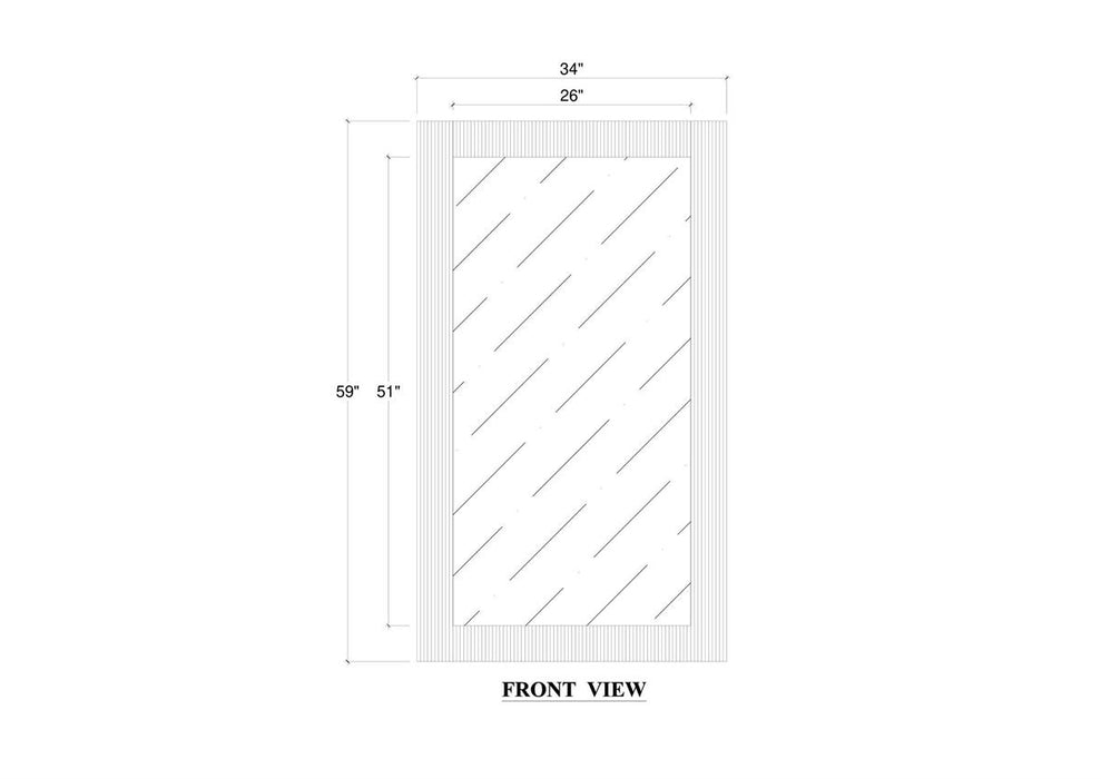 Bramble - Bilbao Mirror in True White - 76718TRW-----