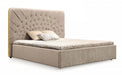 VIG Furniture - Modrest Moontide Glam Beige Velvet and Brushed Brass Eastern King Bed - VGVCBD1922-19-BED-EK - GreatFurnitureDeal