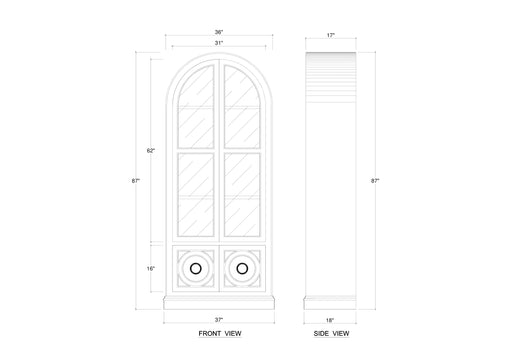 Bramble - 2 Door Pavilion Display Cabinet - BR-76726 - GreatFurnitureDeal