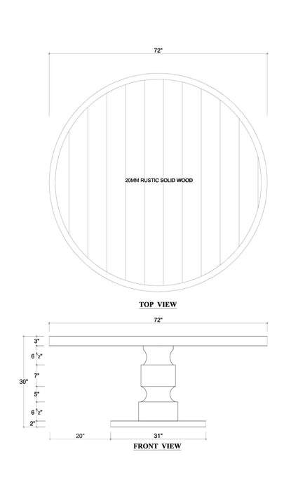 Bramble - Beatnik Round Dining Table 72" - BR-76733 - GreatFurnitureDeal