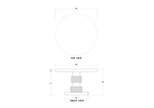 Bramble - Bilbao Round Dining Table 48" - BR-76734 - GreatFurnitureDeal