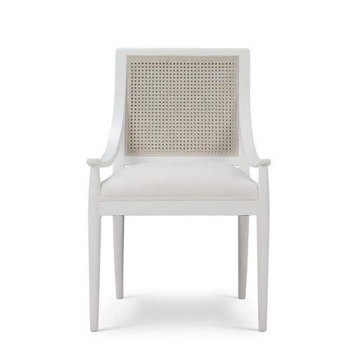 Bramble - Oslo Dining Chair in True White w/ Arctic White Performance Fabric & White Rattan Back (Set of 2) - 76738TRWSF204RT01--- - GreatFurnitureDeal