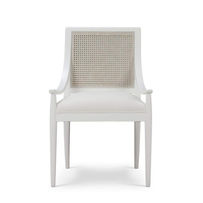 Bramble - Oslo Dining Chair in True White w/ Arctic White Performance Fabric & White Rattan Back (Set of 2) - 76738TRWSF204RT01---