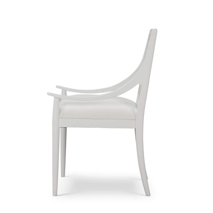 Bramble - Oslo Dining Chair in True White w/ Arctic White Performance Fabric & White Rattan Back (Set of 2) - 76738TRWSF204RT01---