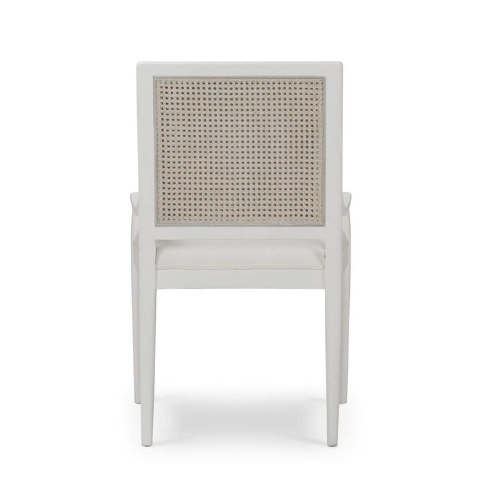 Bramble - Oslo Dining Chair in True White w/ Arctic White Performance Fabric & White Rattan Back (Set of 2) - 76738TRWSF204RT01---
