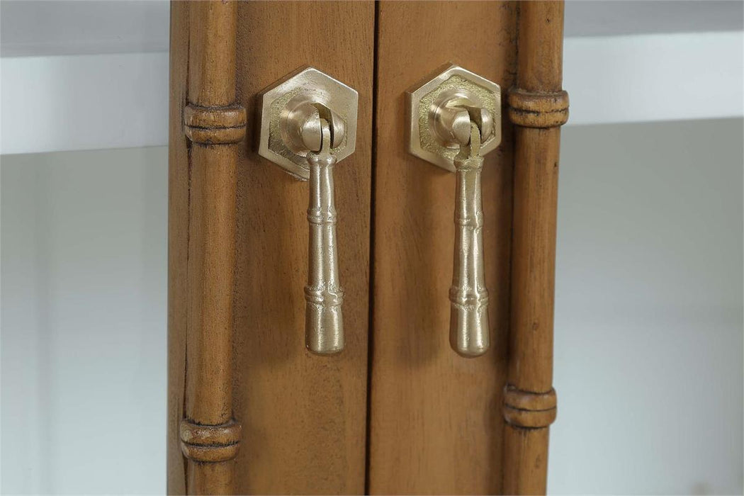 Bramble - Hurlingham 2 Door Cabinet in Antique French Oak w/ True White Interior - 76749AFD-TRW---