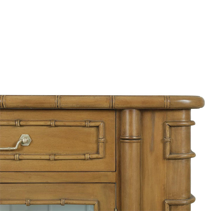 Bramble - Hurlingham 2 Door Cabinet in Antique French Oak w/ True White Interior - 76749AFD-TRW---