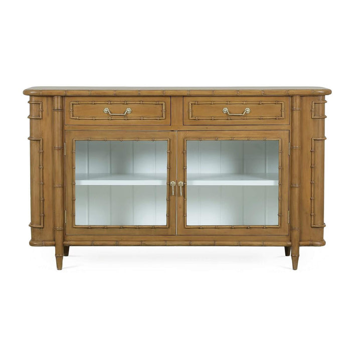 Bramble - Hurlingham 2 Door Cabinet in Antique French Oak w/ True White Interior - 76749AFD-TRW---