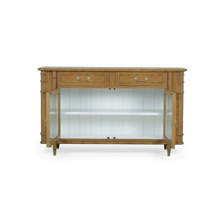 Bramble - Hurlingham 2 Door Cabinet in Antique French Oak w/ True White Interior - 76749AFD-TRW---
