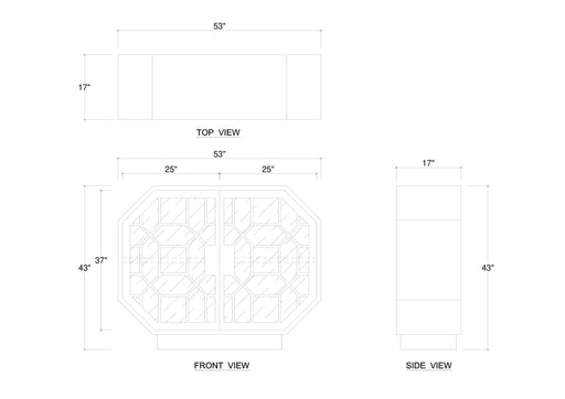 Bramble - Little Hampton Glass Display Cabinet - BR-76754 - GreatFurnitureDeal