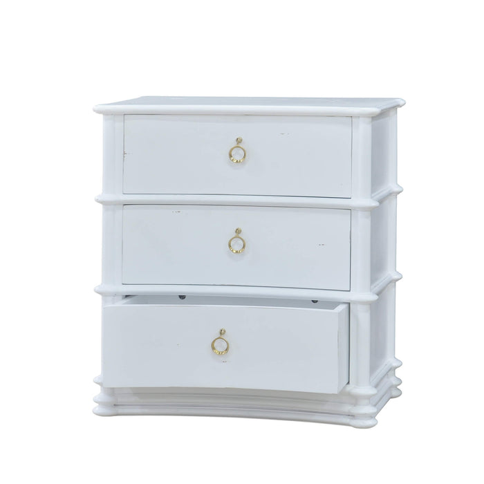 Bramble - Battersea Bedside Table in Architectural White - US-WS-76756HRW----- - GreatFurnitureDeal