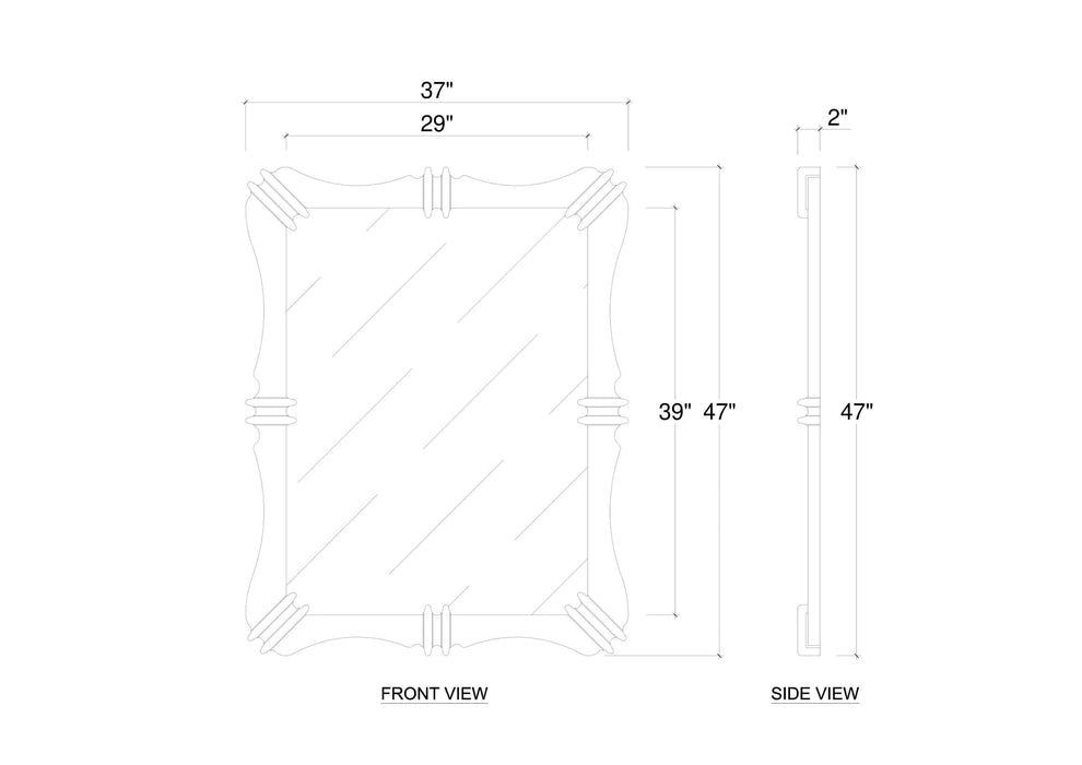 Bramble - Battersea Mirror - BR-76760 - GreatFurnitureDeal