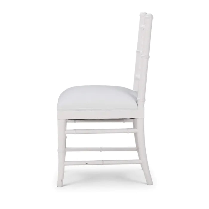 Bramble - Grosvenor Dining Chair in True White w/ Arctic White Performance Fabric - 76764TRWSF204---- - GreatFurnitureDeal