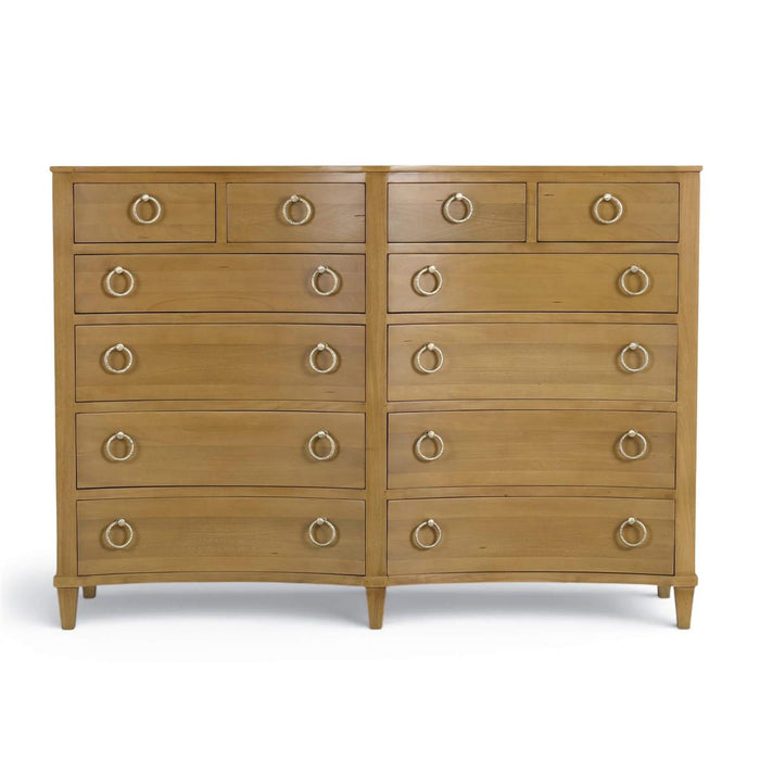 Bramble - Bow 12 Drawer Dresser in Antique French Oak - 76768AFD-----