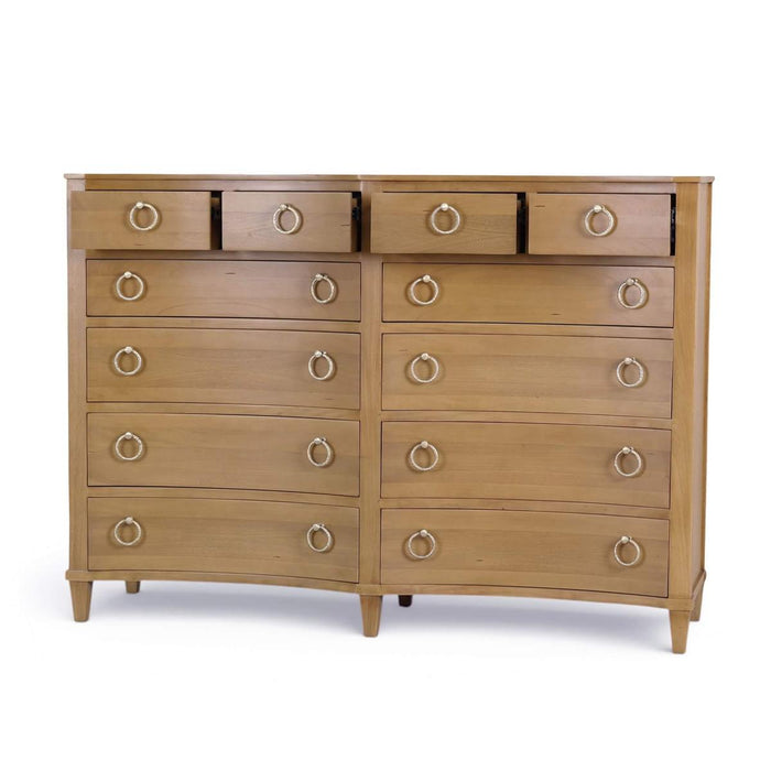 Bramble - Bow 12 Drawer Dresser in Antique French Oak - 76768AFD-----