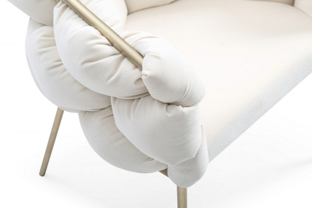 VIG Furniture - Modrest Debra Modern Off-White Fabric Dining Chair - VGVCB202-WHT - GreatFurnitureDeal