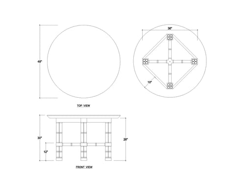 Bramble - Farringdon Round Dining Table 48'' - BR-76771 - GreatFurnitureDeal