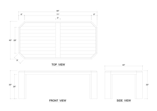 Bramble - Tribeca Dining Table 84''- BR-76773 - GreatFurnitureDeal