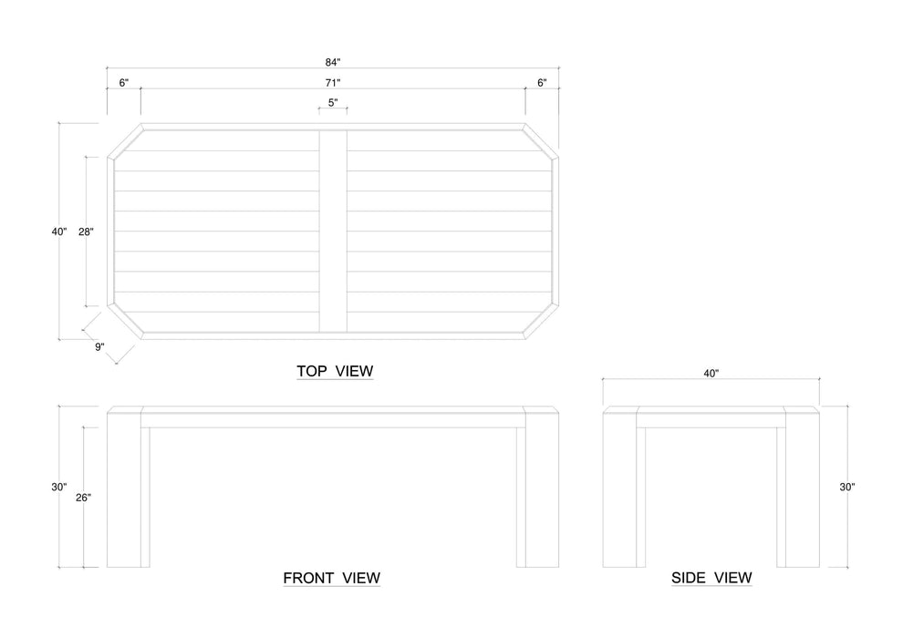 Bramble - Tribeca Dining Table 84''- BR-76773 - GreatFurnitureDeal